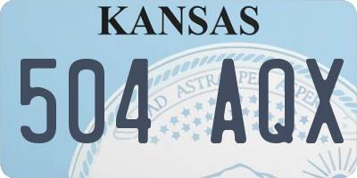 KS license plate 504AQX
