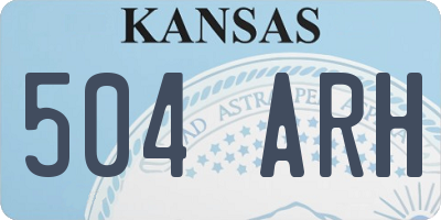 KS license plate 504ARH
