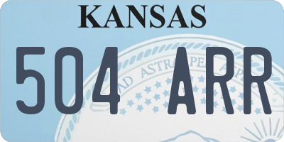 KS license plate 504ARR