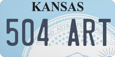 KS license plate 504ART