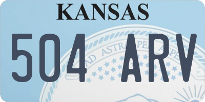 KS license plate 504ARV