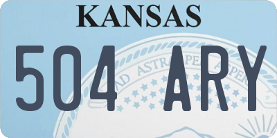 KS license plate 504ARY