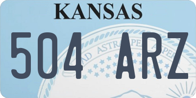 KS license plate 504ARZ