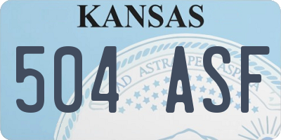 KS license plate 504ASF