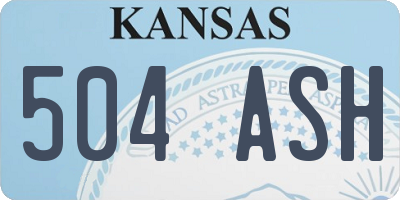 KS license plate 504ASH
