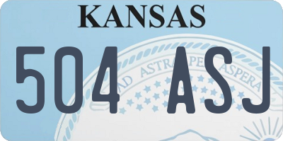 KS license plate 504ASJ
