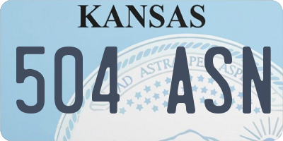 KS license plate 504ASN
