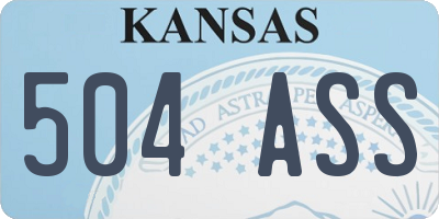 KS license plate 504ASS