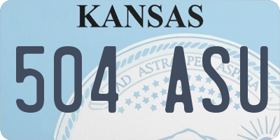 KS license plate 504ASU