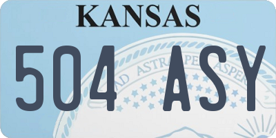 KS license plate 504ASY