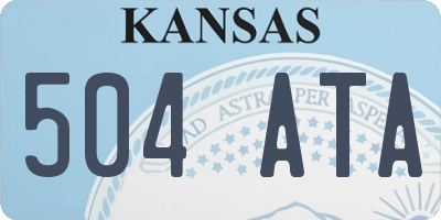 KS license plate 504ATA