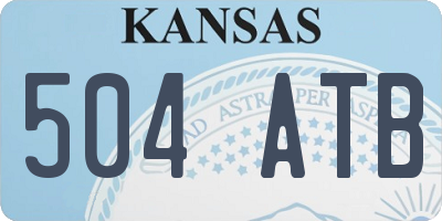 KS license plate 504ATB