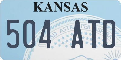 KS license plate 504ATD