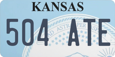 KS license plate 504ATE