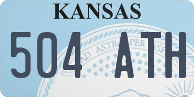 KS license plate 504ATH