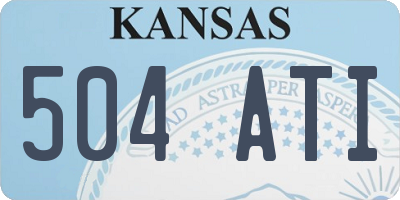 KS license plate 504ATI