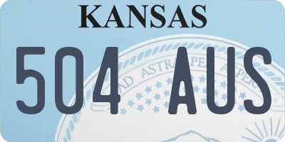 KS license plate 504AUS