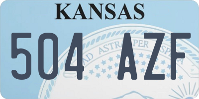 KS license plate 504AZF