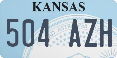 KS license plate 504AZH
