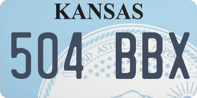 KS license plate 504BBX
