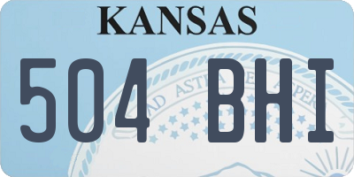 KS license plate 504BHI