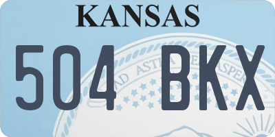 KS license plate 504BKX