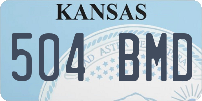 KS license plate 504BMD