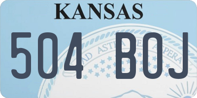 KS license plate 504BOJ