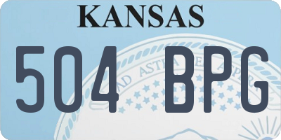 KS license plate 504BPG