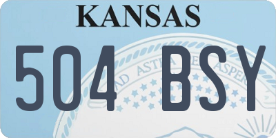 KS license plate 504BSY