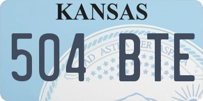 KS license plate 504BTE