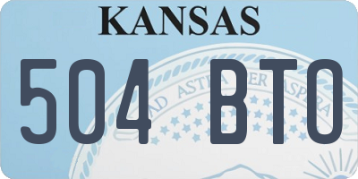 KS license plate 504BTO