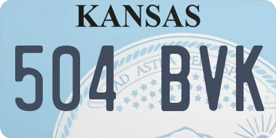 KS license plate 504BVK