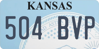 KS license plate 504BVP
