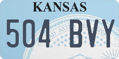 KS license plate 504BVY