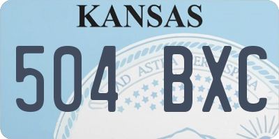 KS license plate 504BXC