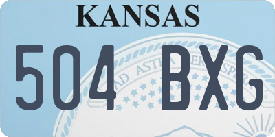 KS license plate 504BXG