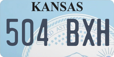 KS license plate 504BXH