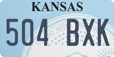 KS license plate 504BXK