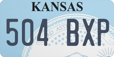 KS license plate 504BXP