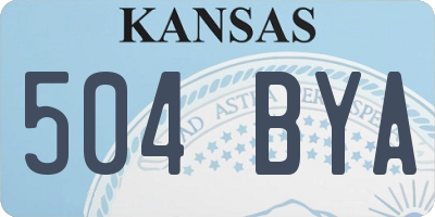 KS license plate 504BYA