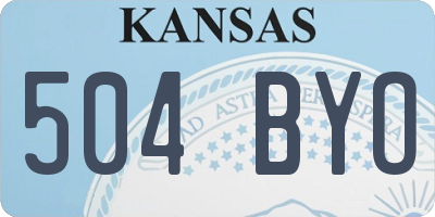 KS license plate 504BYO