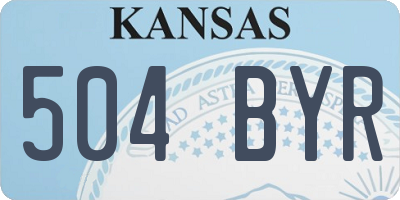 KS license plate 504BYR