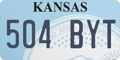KS license plate 504BYT