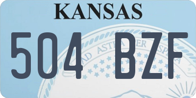 KS license plate 504BZF