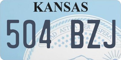 KS license plate 504BZJ