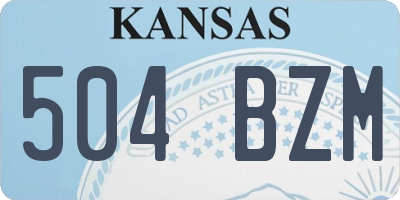 KS license plate 504BZM