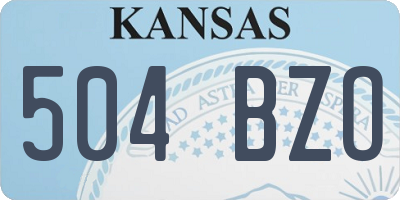 KS license plate 504BZO