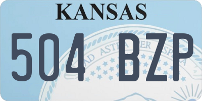 KS license plate 504BZP