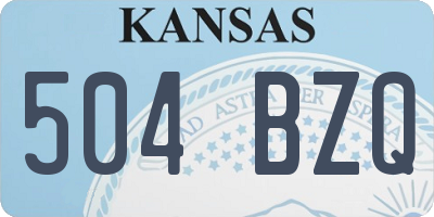 KS license plate 504BZQ